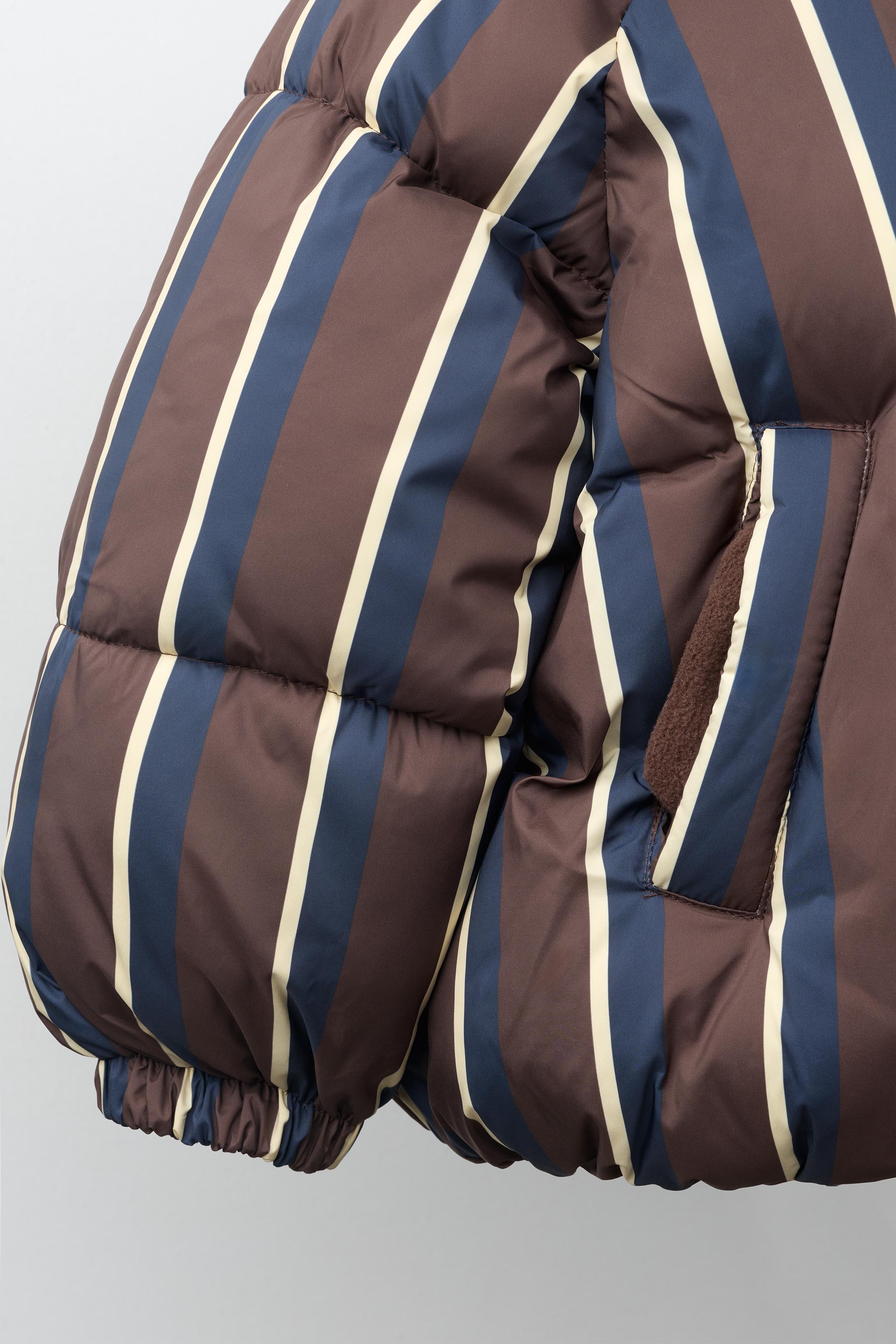 WATER-REPELLENT PADDED STRIPED COAT